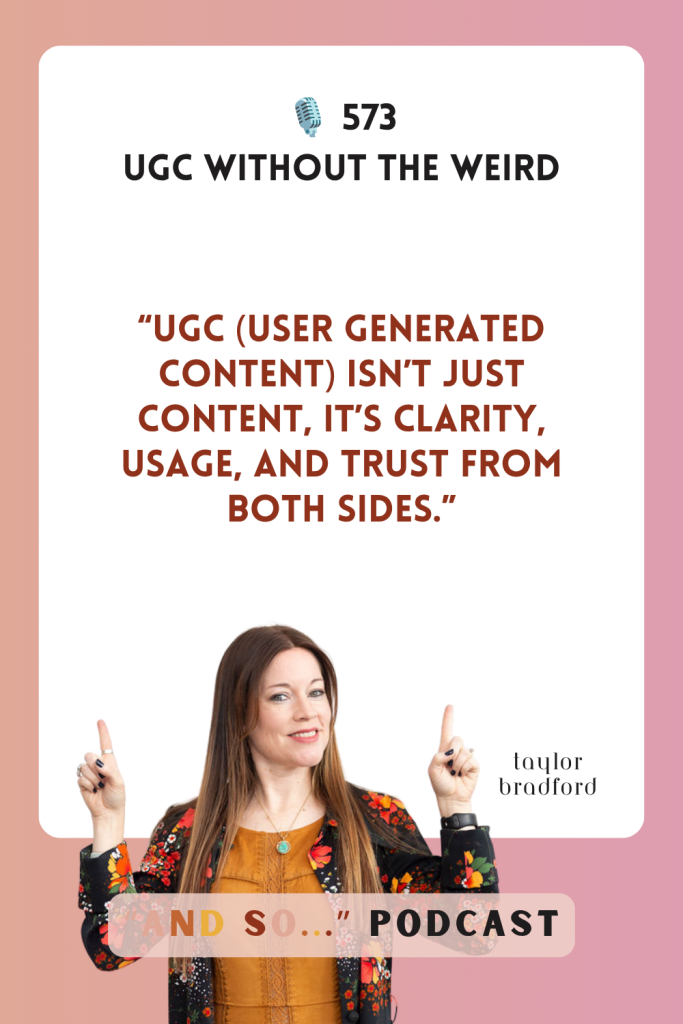 UGC Without the Werid - And So Podcast Episode 573