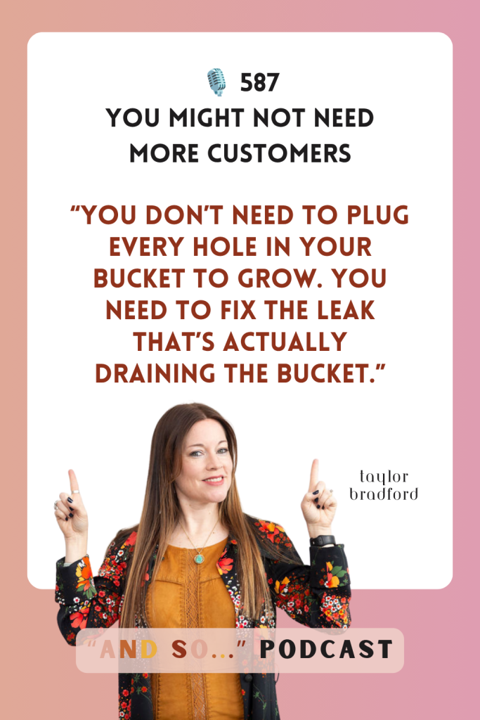 You Might Not Need More Customers - And So Podcast Episode 587